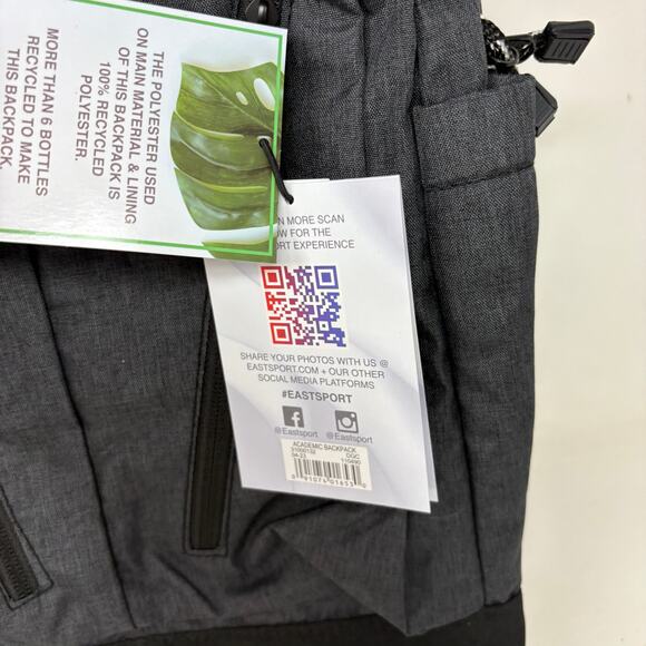 NEW! Eastsport Academic Backpack Travel Bag Casual Sport Water Bottle - Picture 6 of 7